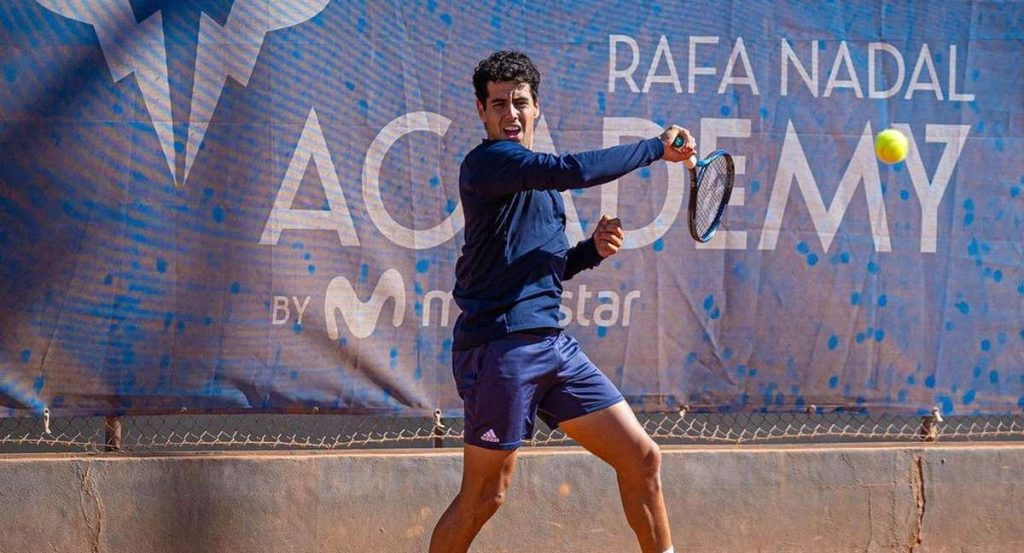 Jaume Munar, durante un entrenamiento en la Rafa Nadal Academy en 2022.