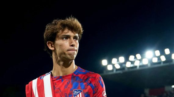 Joao Félix en el estadio de Vallecas.