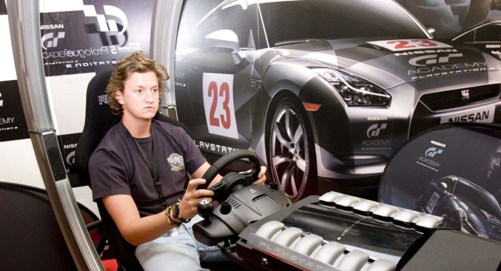 Lucas Ordoñez, durante una de las fases de GT Academy, en 2008.