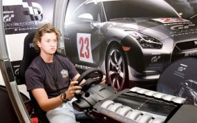 Lucas Ordoñez, durante una de las fases de GT Academy, en 2008.