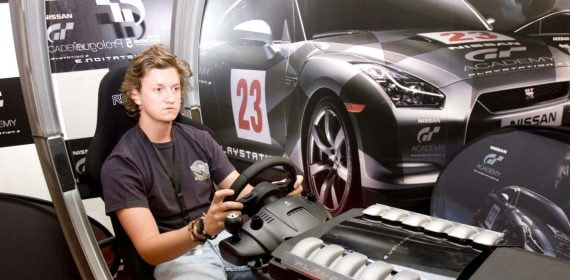 Lucas Ordoñez, durante una de las fases de GT Academy, en 2008.