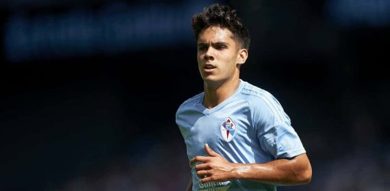 Hugo Sotelo, en un partido con el Celta.