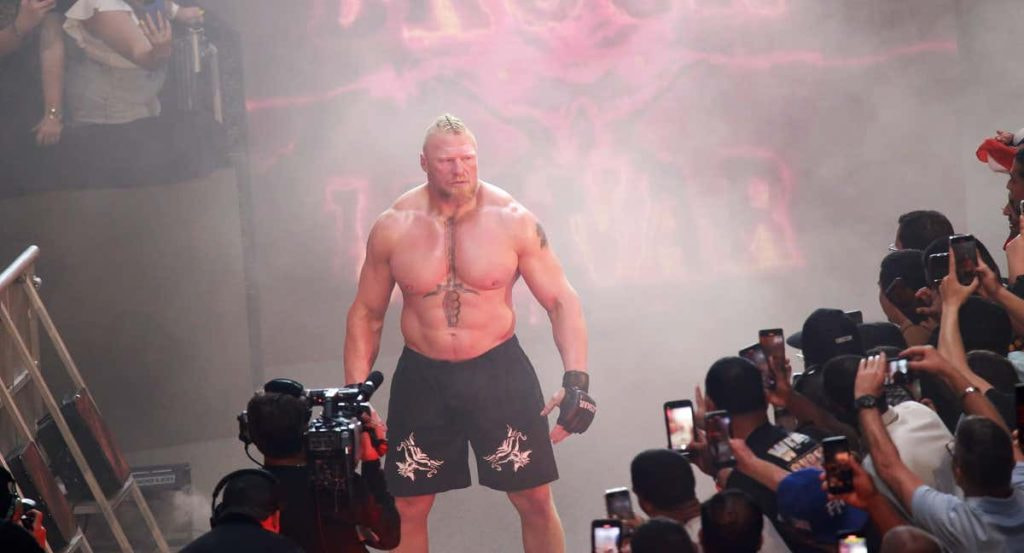 Brock Lesnar durante el WWE Backlash en el Coliseo de Puerto Rico José.