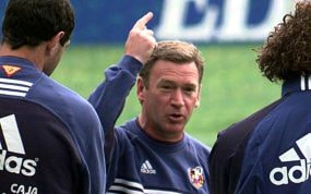 Javier Clemente, durante un entrenamiento con la Selección.