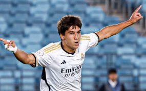 Gonzalo García anotó un doblete en el primer partido de la temporada del Castilla.