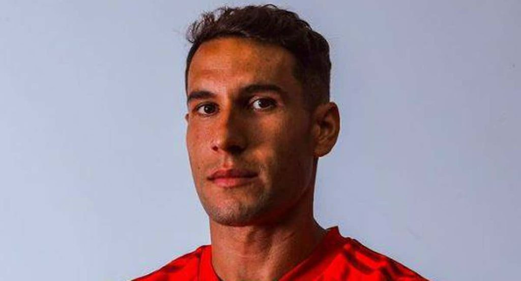 Hugo Mallo, con la camiseta de Internacional.
