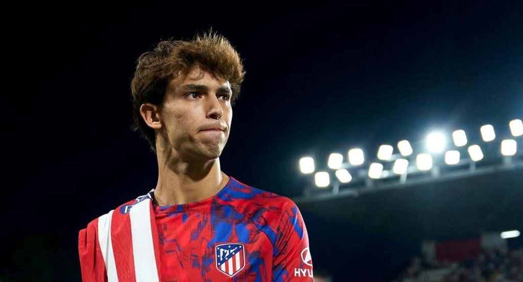 Joao Félix en el último partido del Atlético en Vallecas.