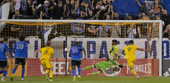 Imagen de un lanzamiento de penalti en la MLS.