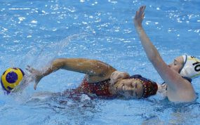 Maica García durante la semifinal contra Australia del Mundial de Fukuoka.