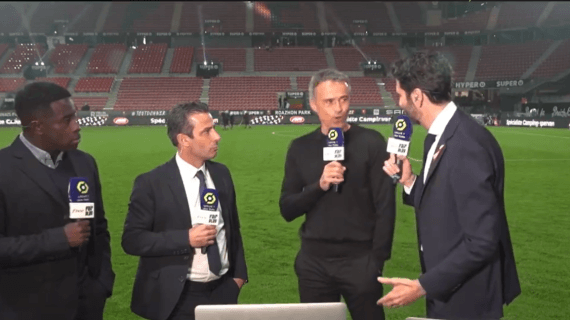 Luis Enrique y Alexandre durante la entrevista.
