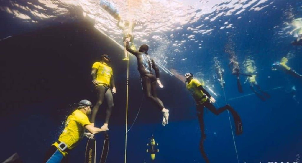 Competición de apnea deportiva organizada por CMAS.