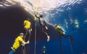 Competición de apnea deportiva organizada por CMAS.