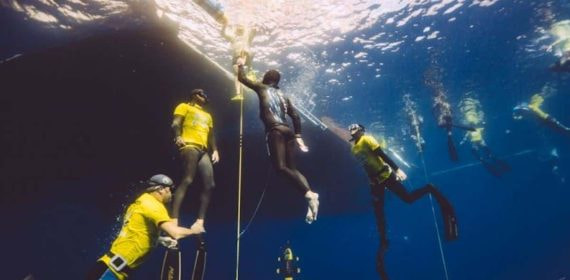 Competición de apnea deportiva organizada por CMAS.
