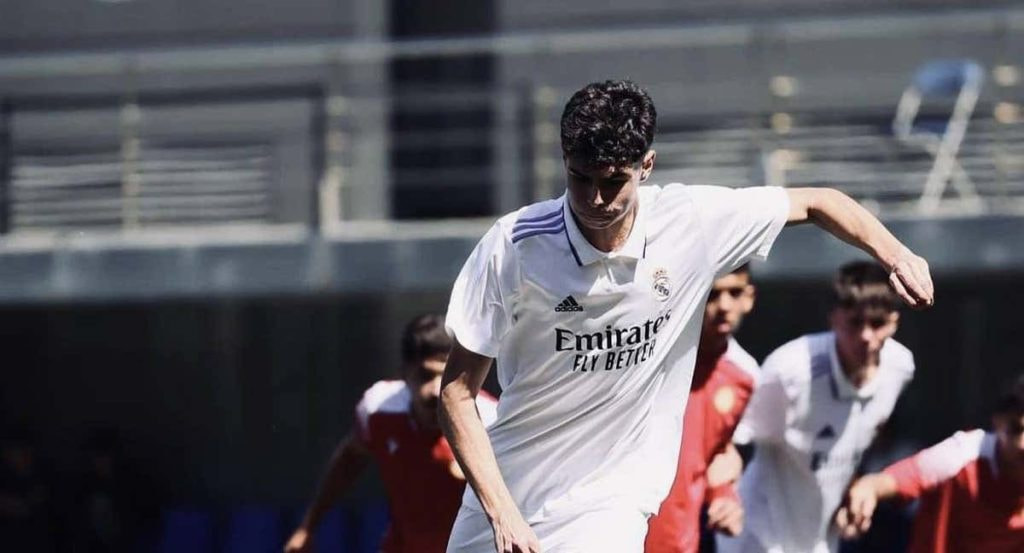 Jacobo Ortega, en un partido con el Real Madrid.