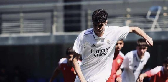 Jacobo Ortega, en un partido con el Real Madrid.