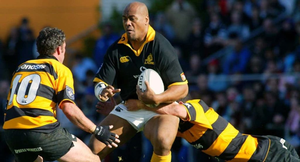 Jonah Lomu en un partido de Rugby.