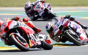 Marc Márquez, Jorge Martín y Johann Zarco en carrera.