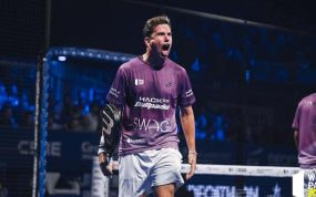 Paquito Navarro durante un encuentro del World Padel Tour en Amsterdam.