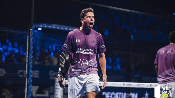Paquito Navarro durante un encuentro del World Padel Tour en Amsterdam.