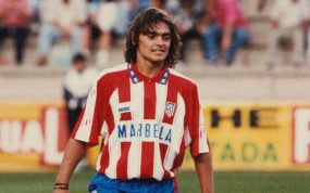Pepe de la Sagra en su época como jugador del Atlético de Madrid.