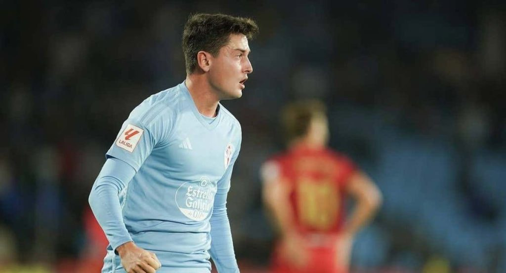 Dotor, en un partido con el Celta.