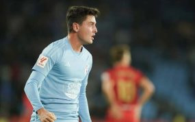 Dotor, en un partido con el Celta.