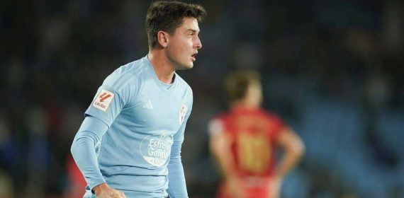 Dotor, en un partido con el Celta.