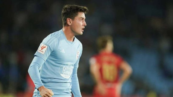 Dotor, en un partido con el Celta.