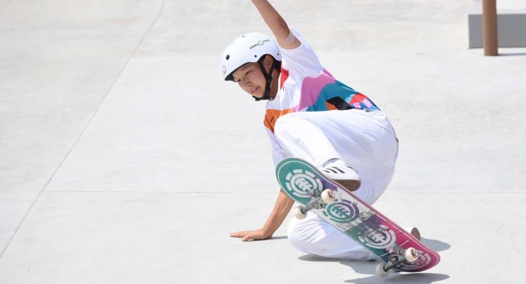 Momiji Nishiya, en los JJOO de Tokio 2020.