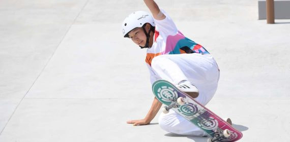 Momiji Nishiya, en los JJOO de Tokio 2020.