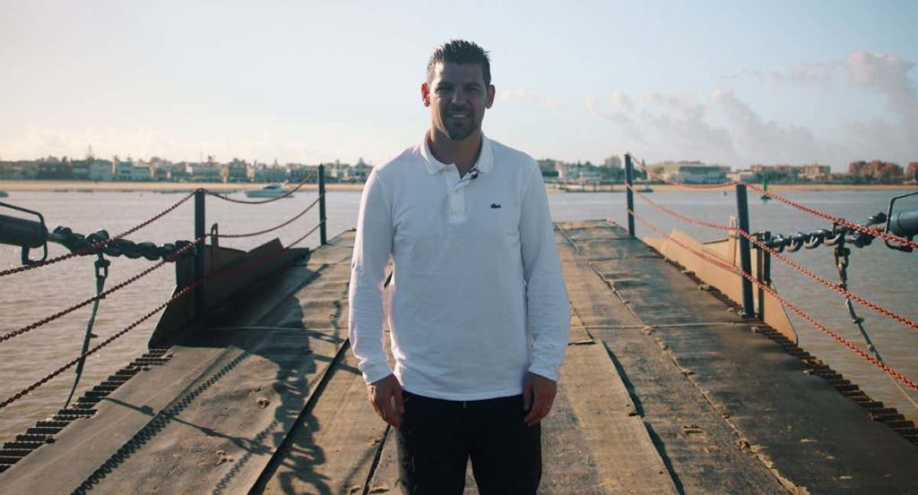 Nolito, durante su entrevista con Relevo en el Guadalquivir.