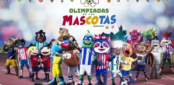 Todas las mascotas de los equipos de fútbol que participarán en las primeras Olimpiadas.