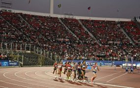 Prueba de los 1.500 m en los Juegos Panamericanos.