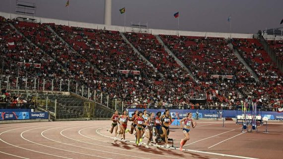 Prueba de los 1.500 m en los Juegos Panamericanos.