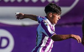 Víctor Fernández, con el Valladolid Promesas en Pretemporada.