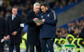 Davide Ancelotti, junto a su padre.