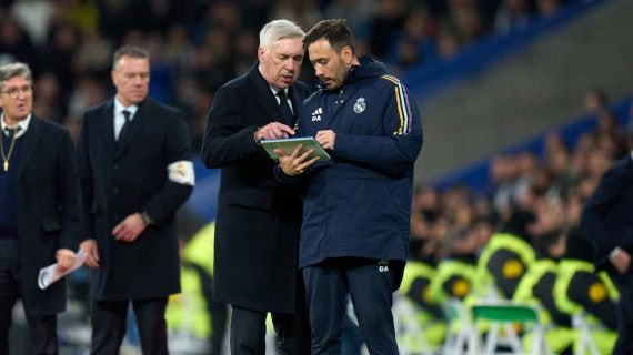 Davide Ancelotti, junto a su padre.