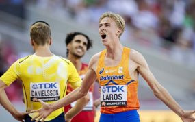 Niels Laros (18), tras la semfinal de 1.500 del Mundial de Budapest.