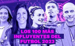 Aitana Bonmatí, Jenni Hermoso, Alexua Putellas, Jude Bellingham y Pep Guardiola.