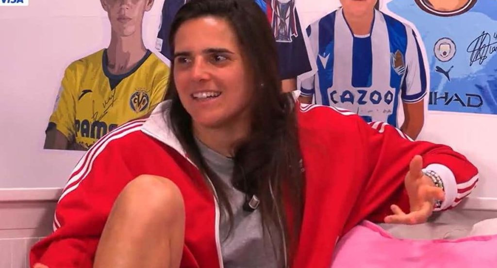 Andrea Pereira, jugadora del América, durante su entrevista en Quiero Ser Como.