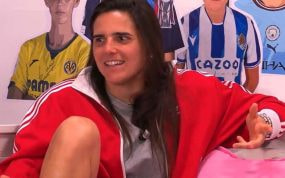 Andrea Pereira, jugadora del América, durante su entrevista en Quiero Ser Como.