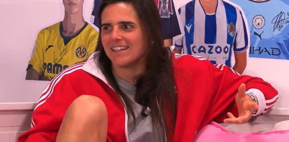 Andrea Pereira, jugadora del América, durante su entrevista en Quiero Ser Como.