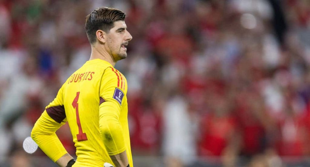 Thibaut Courtois, con la selección de Bélgica durante el Mundial.