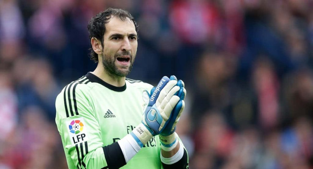 Diego López, durante un partido del Real Madrid.