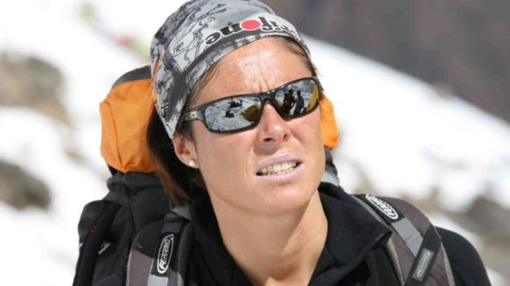 Edurne Pasaban, en una de sus expediciones.
