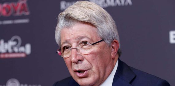 Enrique Cerezo, presidente del Atlético de Madrid, durante un acto.