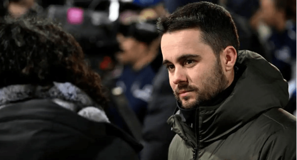 Jonathan Giráldez, entrenador del FC Barcelona femenino, durante un partido de la Liga F.