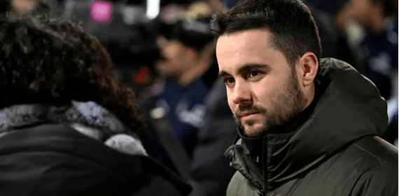 Jonathan Giráldez, entrenador del FC Barcelona femenino, durante un partido de la Liga F.
