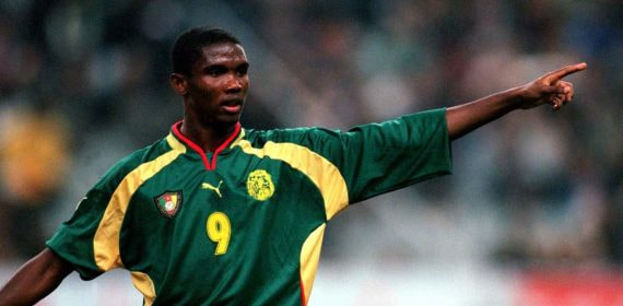 Samuel Eto'o, uno de los jugadores más jóvenes en jugar una Copa Mundial de Fútbol.