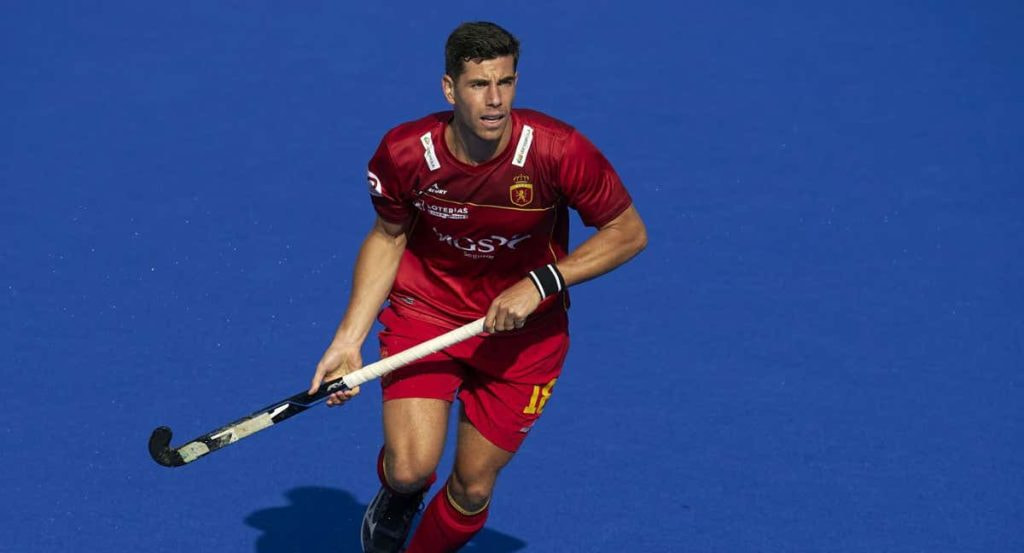 Joaquín Menini durante un partido con la Selección.